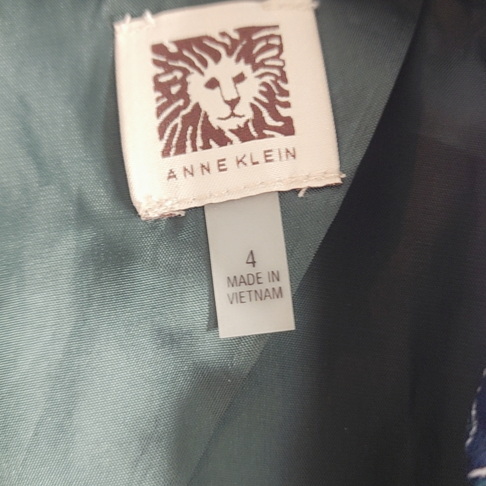 Anne Klein Navy Patterned Blazer - image 2